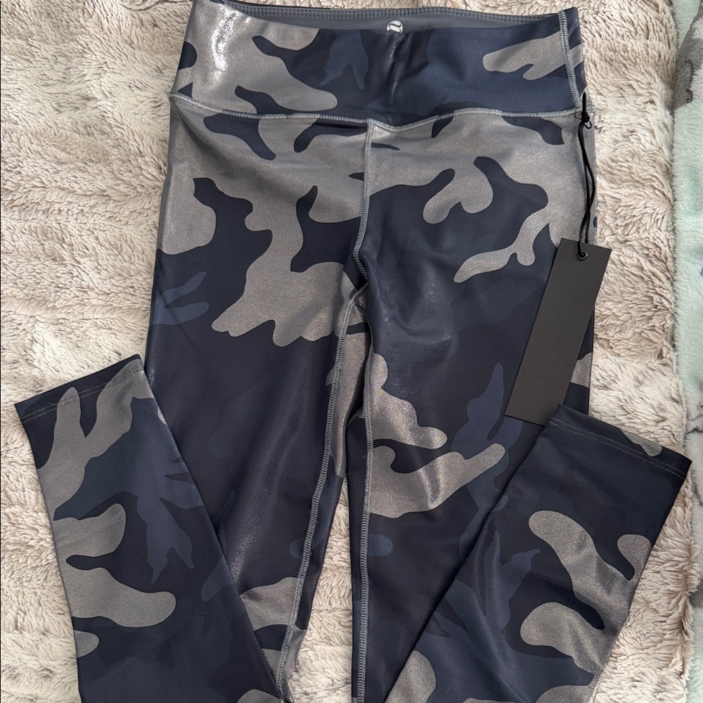 Noli blue and silver Camouflage Leggings 25”